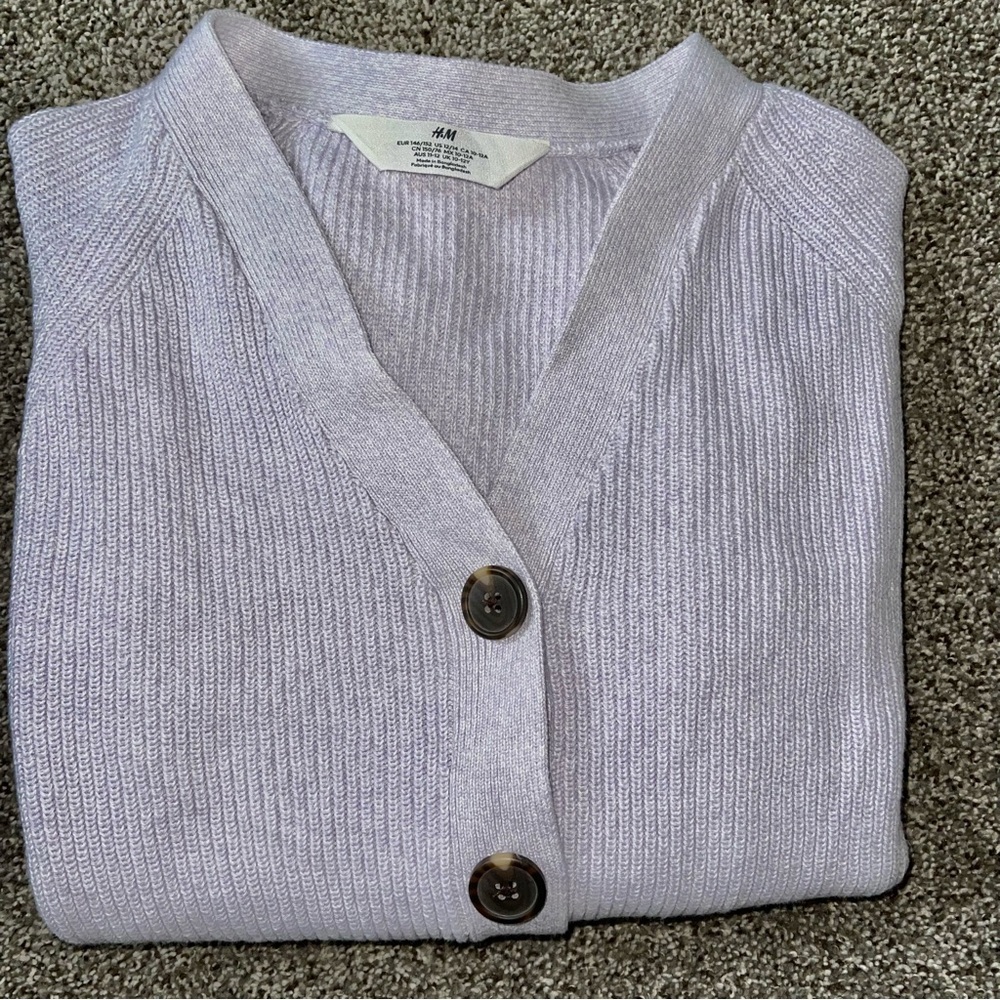 H&M Kids Lavender Cardigan Sweater